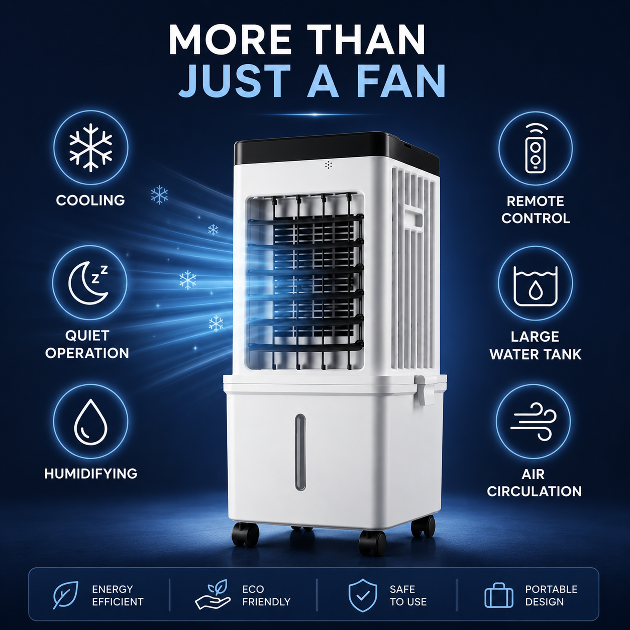 FrostAir – 3-in-1 Portable Air Conditioner for Cooling, Humidifying & Purifying