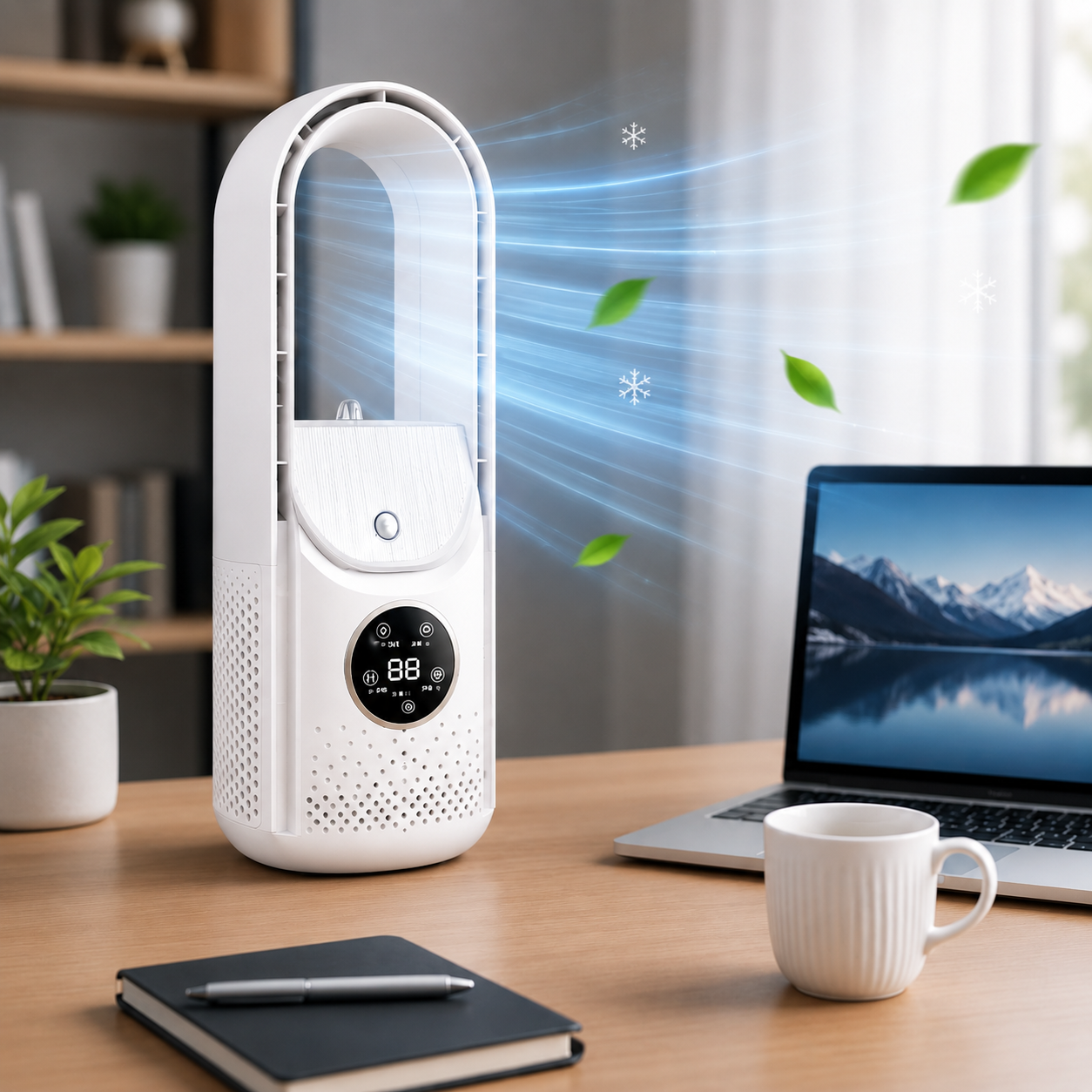 COOLBRIX - Refroidisseur d'air portable compact sans pales - Refroidissement silencieux pour la maison et le bureau