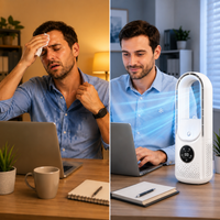 COOLBRIX - Refroidisseur d'air portable compact sans pales - Refroidissement silencieux pour la maison et le bureau