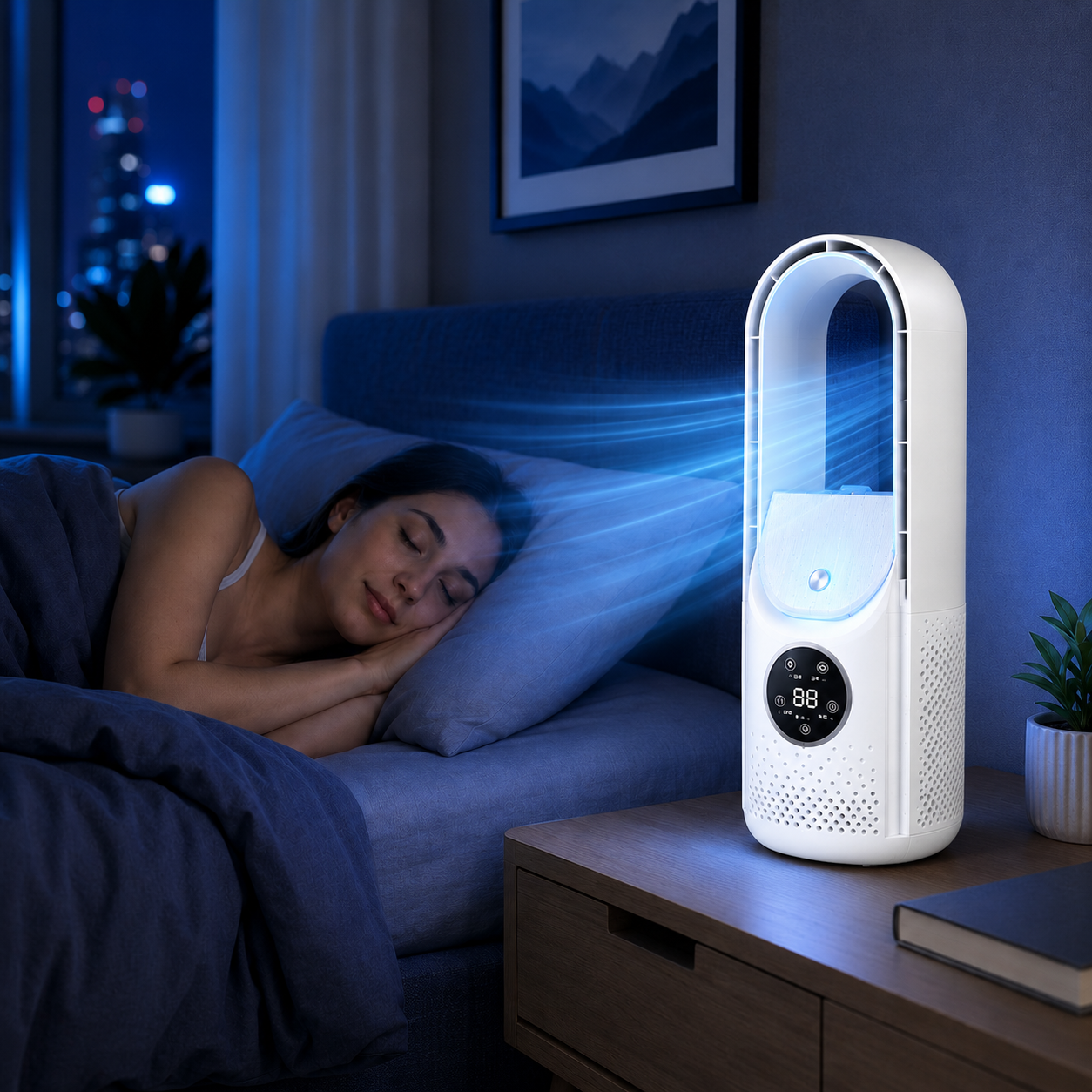 COOLBRIX - Refroidisseur d'air portable compact sans pales - Refroidissement silencieux pour la maison et le bureau