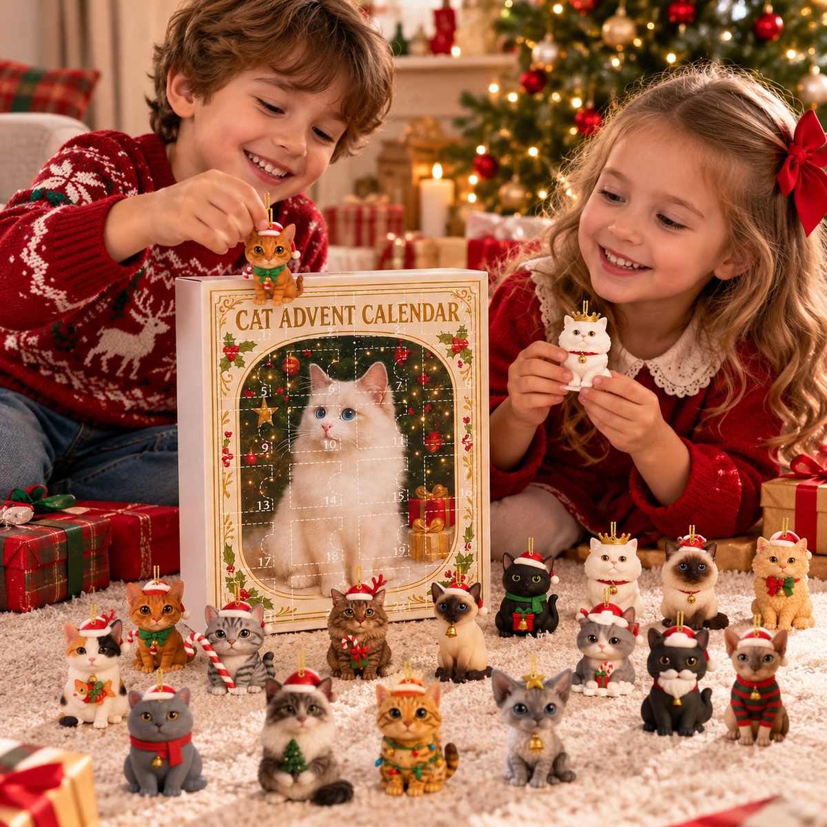 MEOWVENTA – Calendario de Adviento para gatos con figuritas coleccionables para divertirse en Navidad