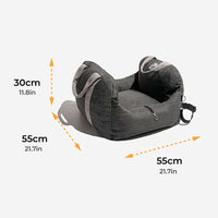 ComfyRide - Adjustable Dog Seat Bed with Non-Slip Base & Safety Straps 7