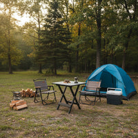 Compact Adjustable Height Folding Camping Table - Lightweight & Portable, Foldable Design 1