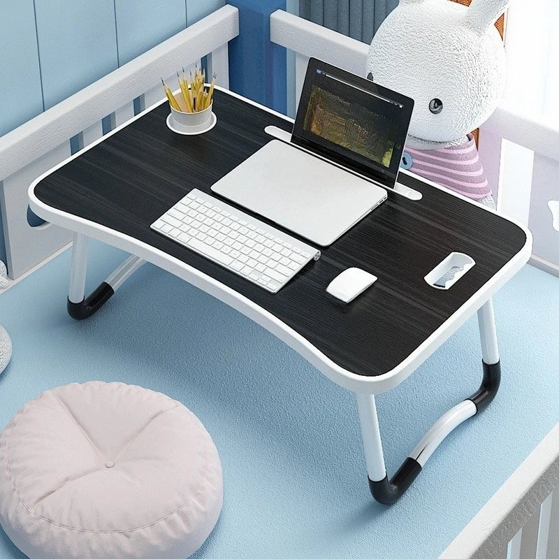 Compact Foldable Table with Cup Holder & Tablet Stand - Space-Saving Design 6