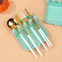 Compact Green Cutlery Rack - Multi-Functional Dish Drain Storage Solution 3