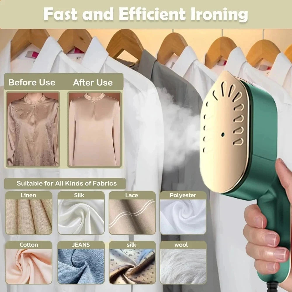 Compact Handheld Garment Steamer - Portable Clothes Steamer for Quick Wrinkle Removal 1
