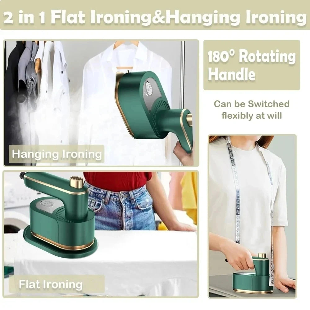 Compact Handheld Garment Steamer - Portable Clothes Steamer for Quick Wrinkle Removal 2