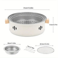Compact Stainless Steel BBQ Grill - Portable Charcoal Grill for Camping & Picnics 2