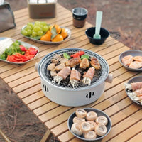 Compact Stainless Steel BBQ Grill - Portable Charcoal Grill for Camping & Picnics 4
