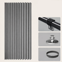 CURVASHIELD – Foldable Magnetic Accordion Shower Curtain Waterproof Design
