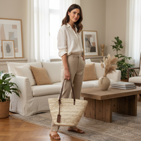 SUNHAVEN – Woven Straw Beach Tote Bag