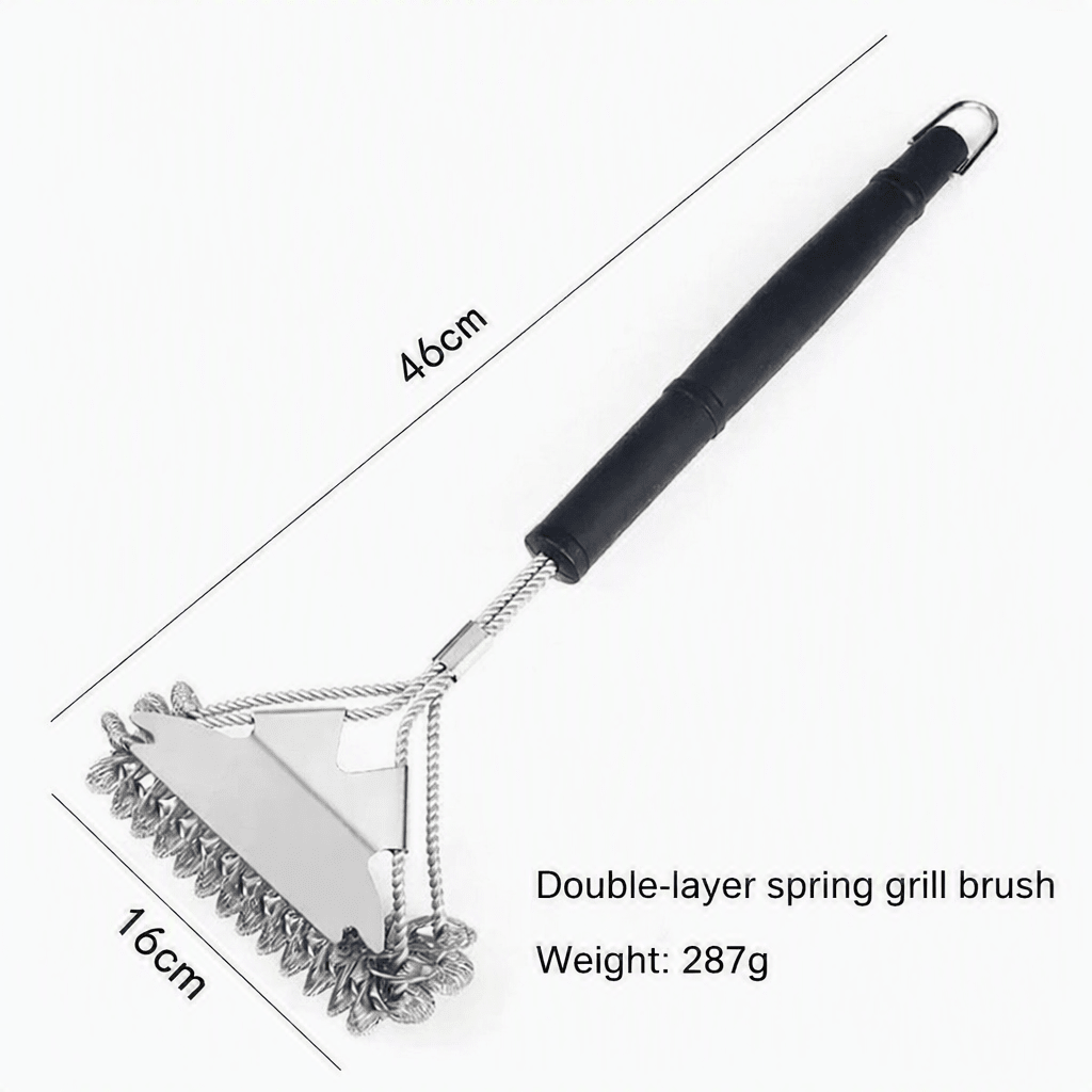 GRATEGUARD – Stainless Steel BBQ Brush for Safe Cleaning