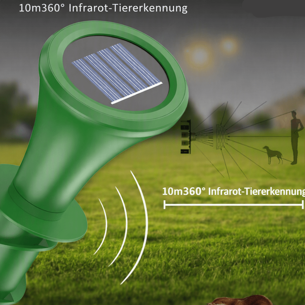 VERDAGUARD – Repelente solar de topos con vibración silenciosa para protección ecológica del jardín
