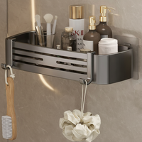 ALUMORA – Self Adhesive Aluminum Bathroom Shelf Organizer