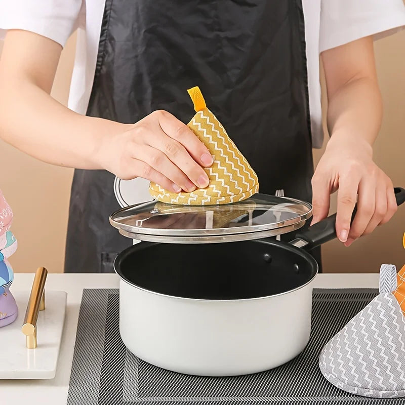 Cotton & Linen Pot Handle Covers - Insulated Cooking Safety Accessories 1