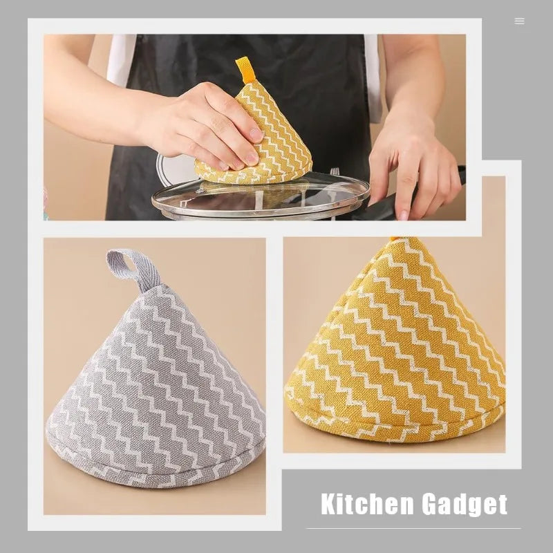Cotton & Linen Pot Handle Covers - Insulated Cooking Safety Accessories 2