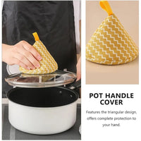 Cotton & Linen Pot Handle Covers - Insulated Cooking Safety Accessories 3