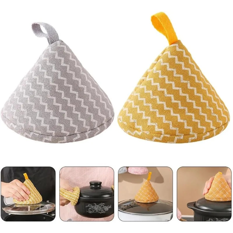 Cotton & Linen Pot Handle Covers - Insulated Cooking Safety Accessories 4