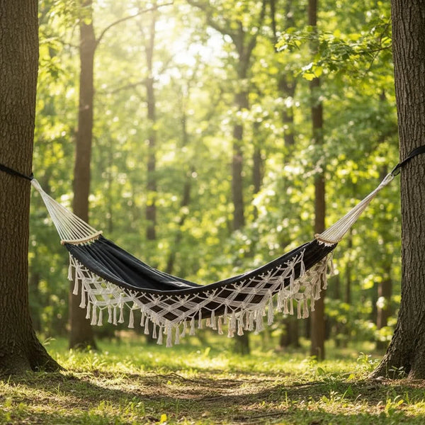 BOHOLIVA – Hamac double en toile confortable pour détente extérieure