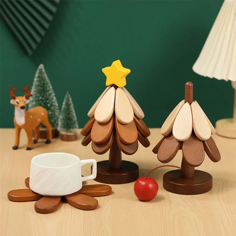 Creative Wooden Trivet - Stylish Heat-Resistant Mat for Hot Dishes & Pots 1