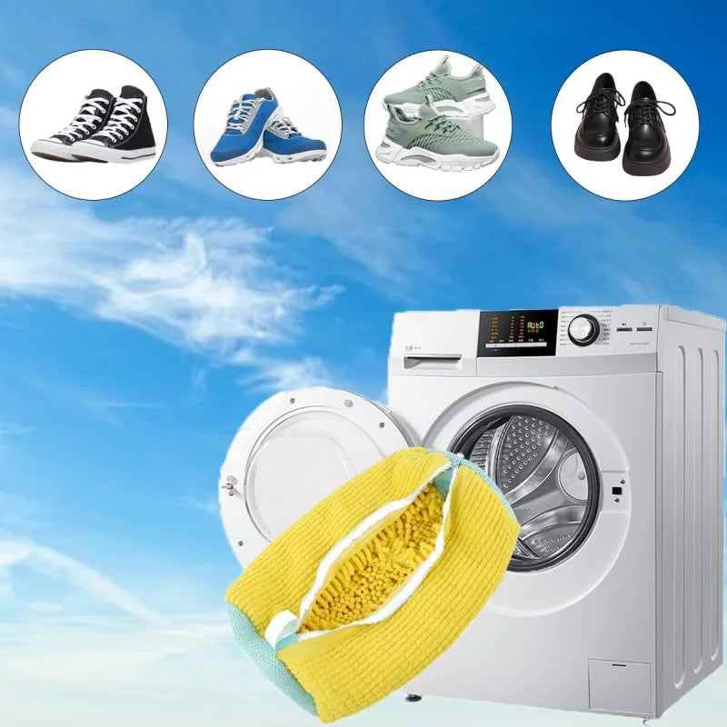 Cylindrical Polyester Cotton Laundry Bag for Shoe Protection & Deformation Prevention 1
