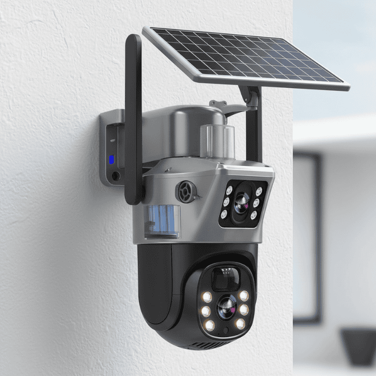 DUALGUARD CAM - 4K Wireless Security Camera with Solar Panel & 360° Control 1