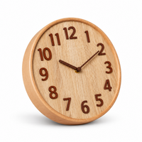 ECHO TIME – Modern Wooden Wall Clock with Silent Movement and Minimalist Natural Design for Elegant Home Decor