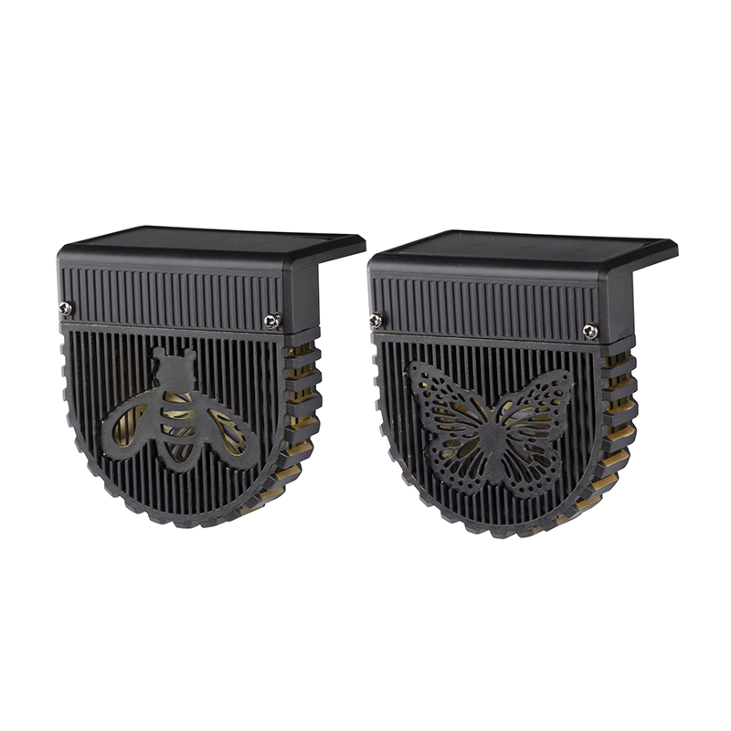 MIRALUX – Lampes solaires de clôture HollowGlow, lot de 2