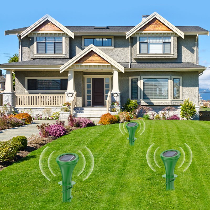 VERDAGUARD – Repelente solar de topos con vibración silenciosa para protección ecológica del jardín