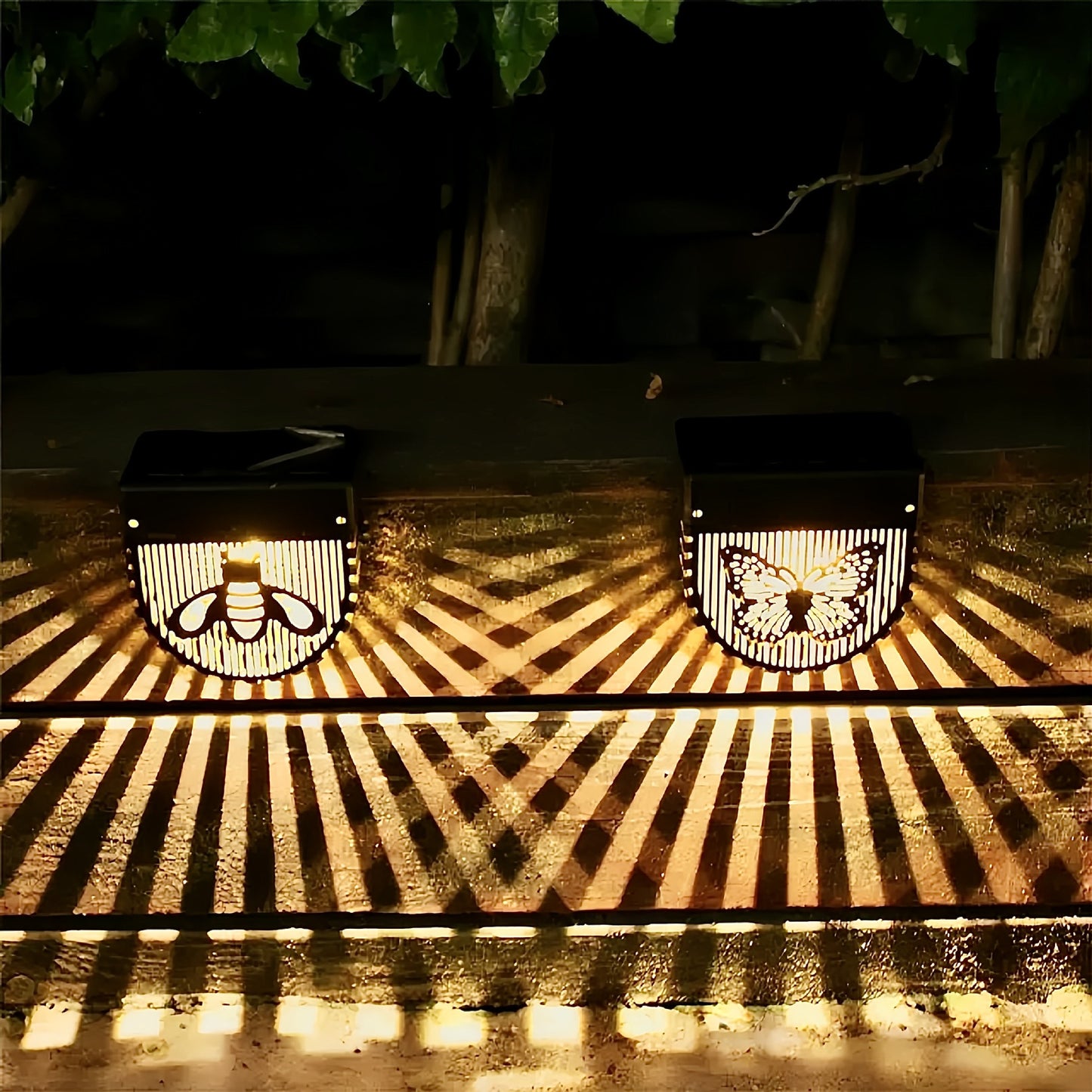 MIRALUX – Lampes solaires de clôture HollowGlow, lot de 2