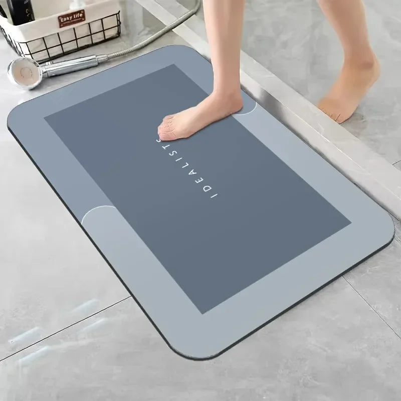 Diatomaceous Earth Bath Mat - Super Absorbent Non-Slip Bathroom Mat 0