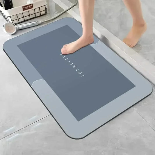 Diatomaceous Earth Bath Mat - Super Absorbent Non-Slip Bathroom Mat 0
