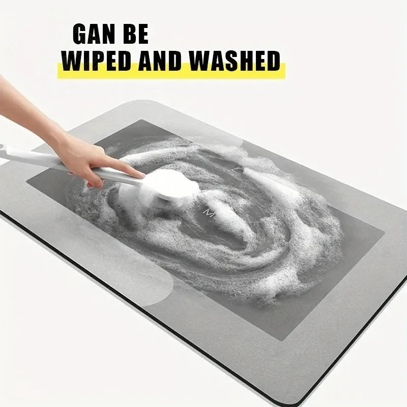 Diatomaceous Earth Bath Mat - Super Absorbent Non-Slip Bathroom Mat 5