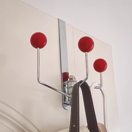 DotHook - Over The Door Hook Hanger with Stylish Chrome Design & Durable Metal Construction 7
