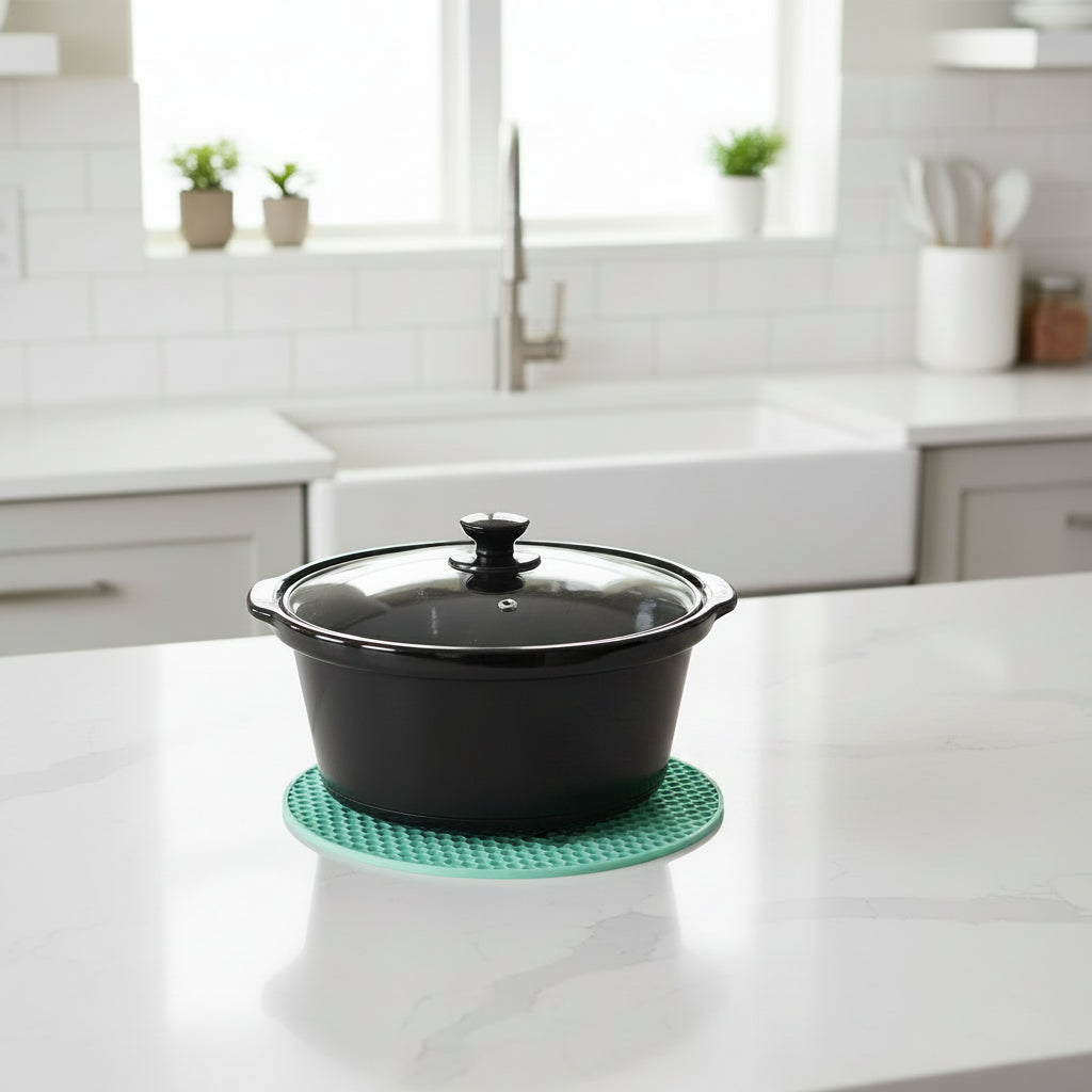 Durable 3-Piece Heat Resistant Trivet Set for Hot Pots & Pans - Easy Clean 0