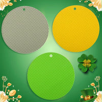 Durable 3-Piece Heat Resistant Trivet Set for Hot Pots & Pans - Easy Clean 2