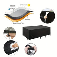 Durable Outdoor Furniture Cover - Heavy Duty Waterproof Protection for Patio Sofa & Table Set 4