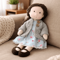 ELORA – Handmade Waldorf Doll Made of Cotton for Creative Play 12