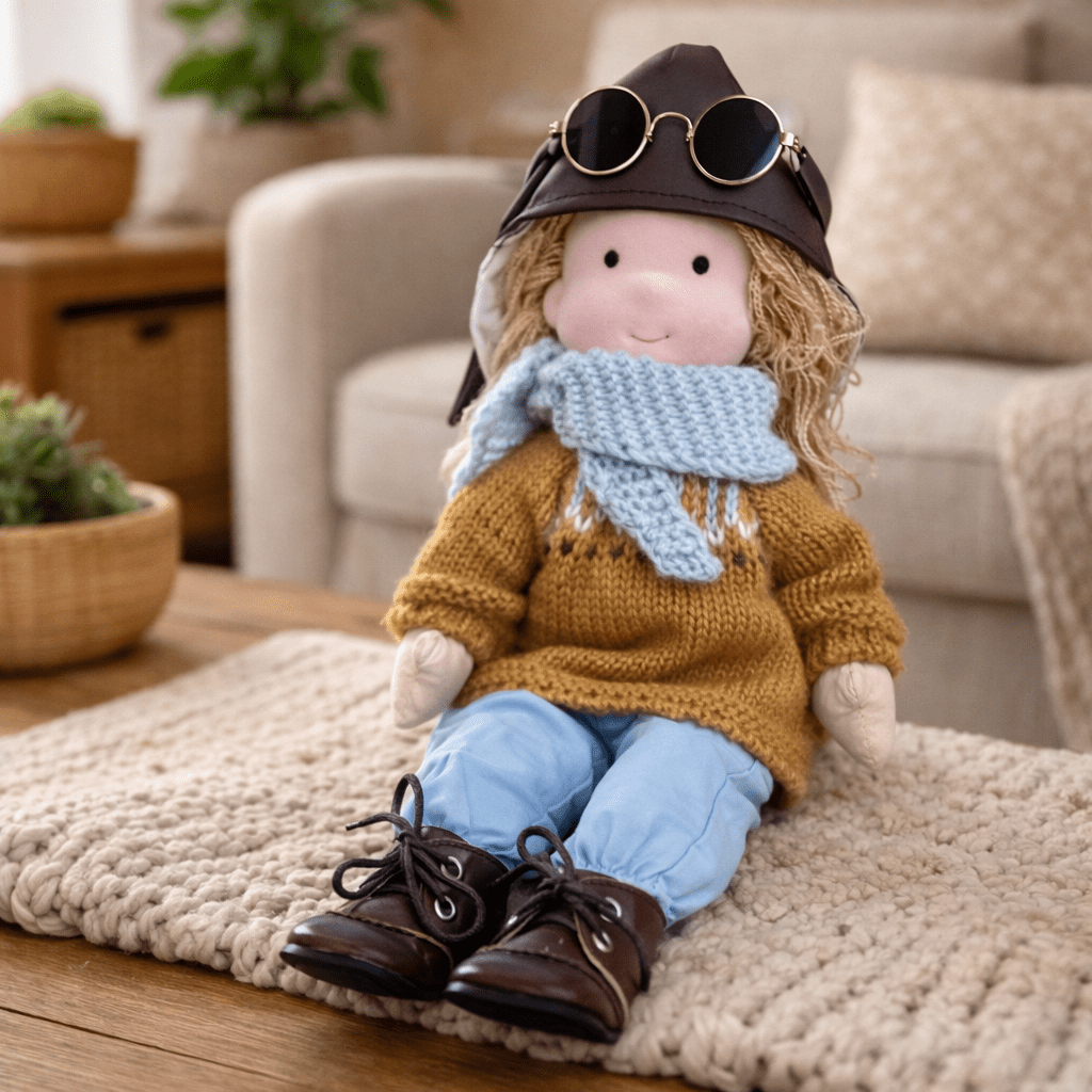 ELORA – Handmade Waldorf Doll Made of Cotton for Creative Play 17