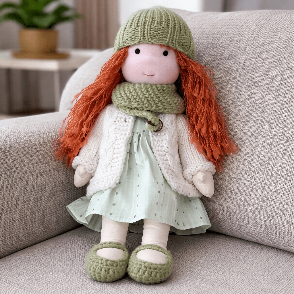 ELORA – Handmade Waldorf Doll Made of Cotton for Creative Play 2