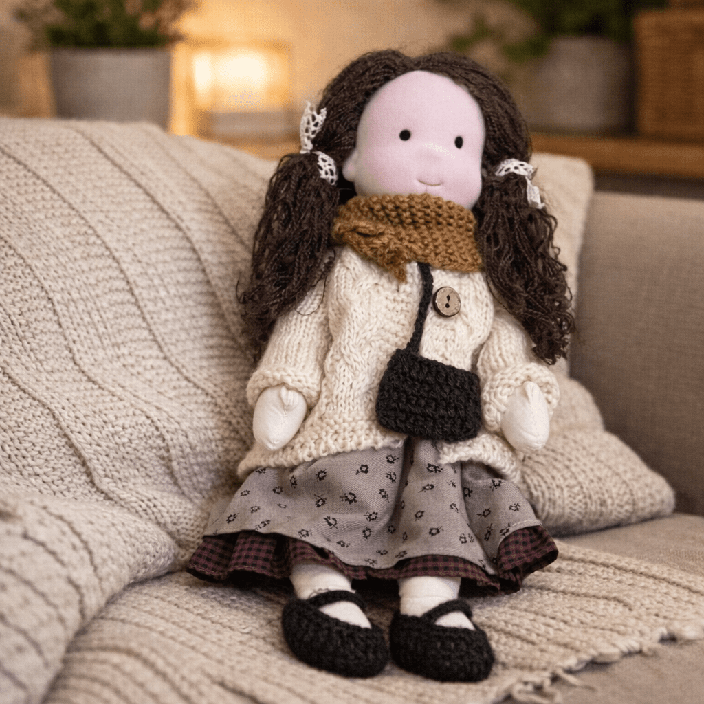 ELORA – Handmade Waldorf Doll Made of Cotton for Creative Play 21