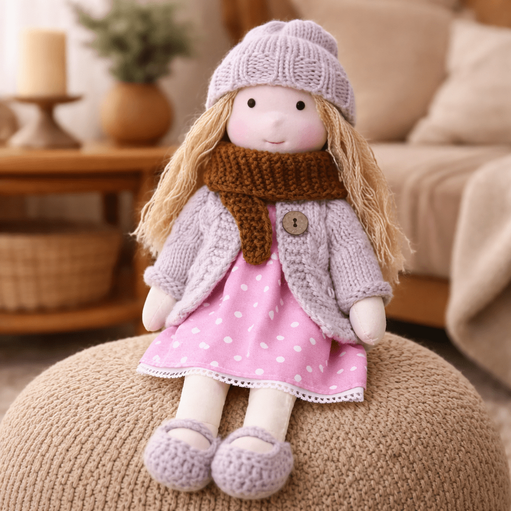 ELORA – Handmade Waldorf Doll Made of Cotton for Creative Play 22