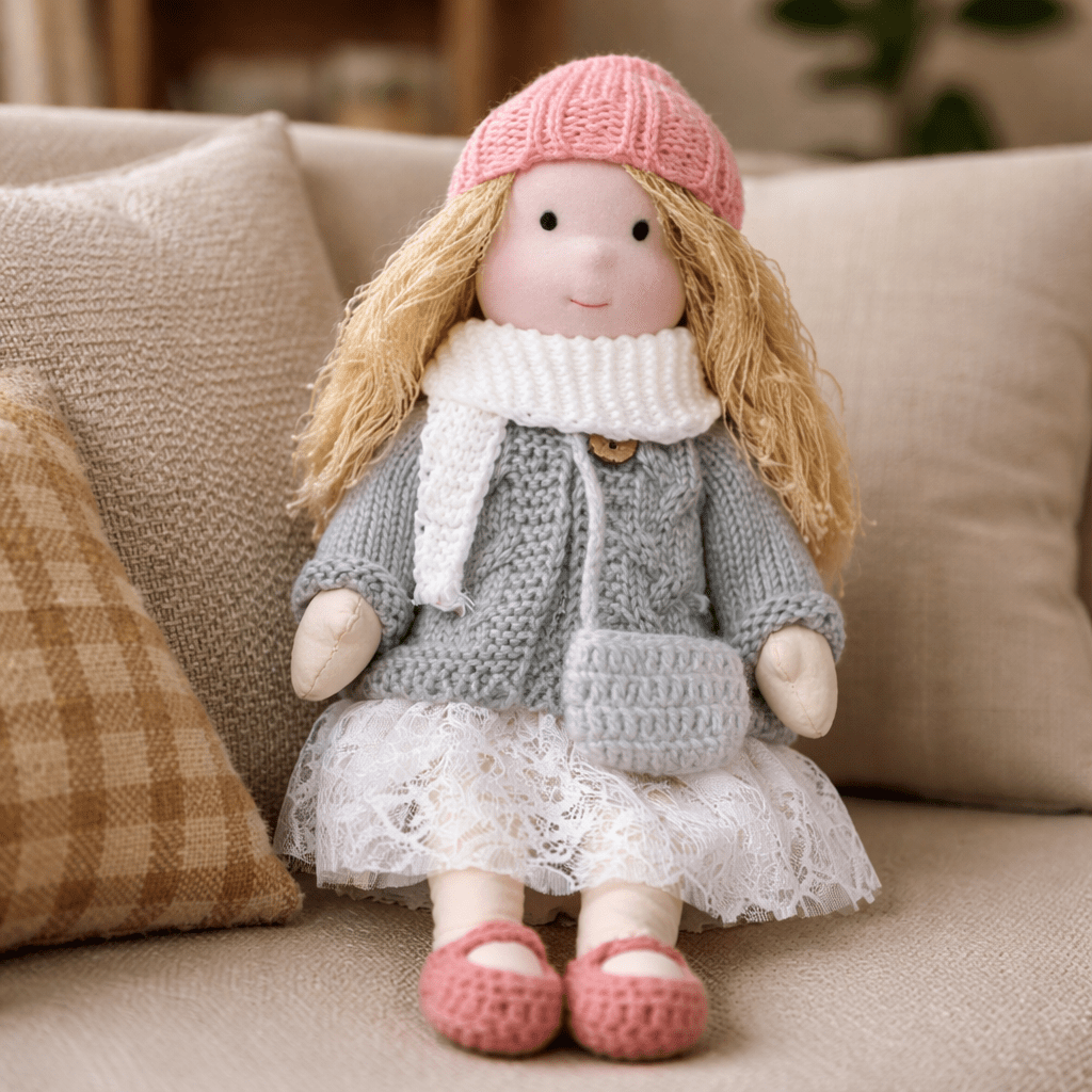 ELORA – Handmade Waldorf Doll Made of Cotton for Creative Play 29