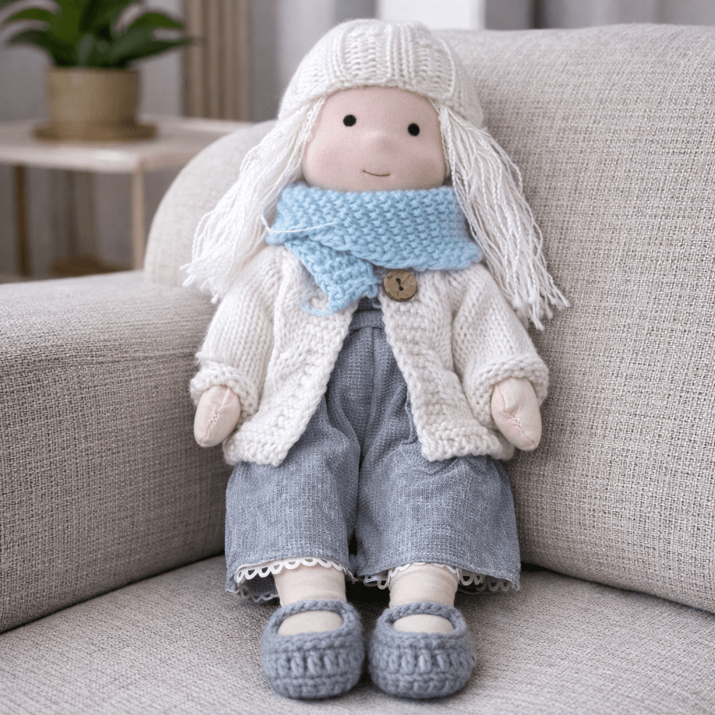 ELORA – Handmade Waldorf Doll Made of Cotton for Creative Play 3