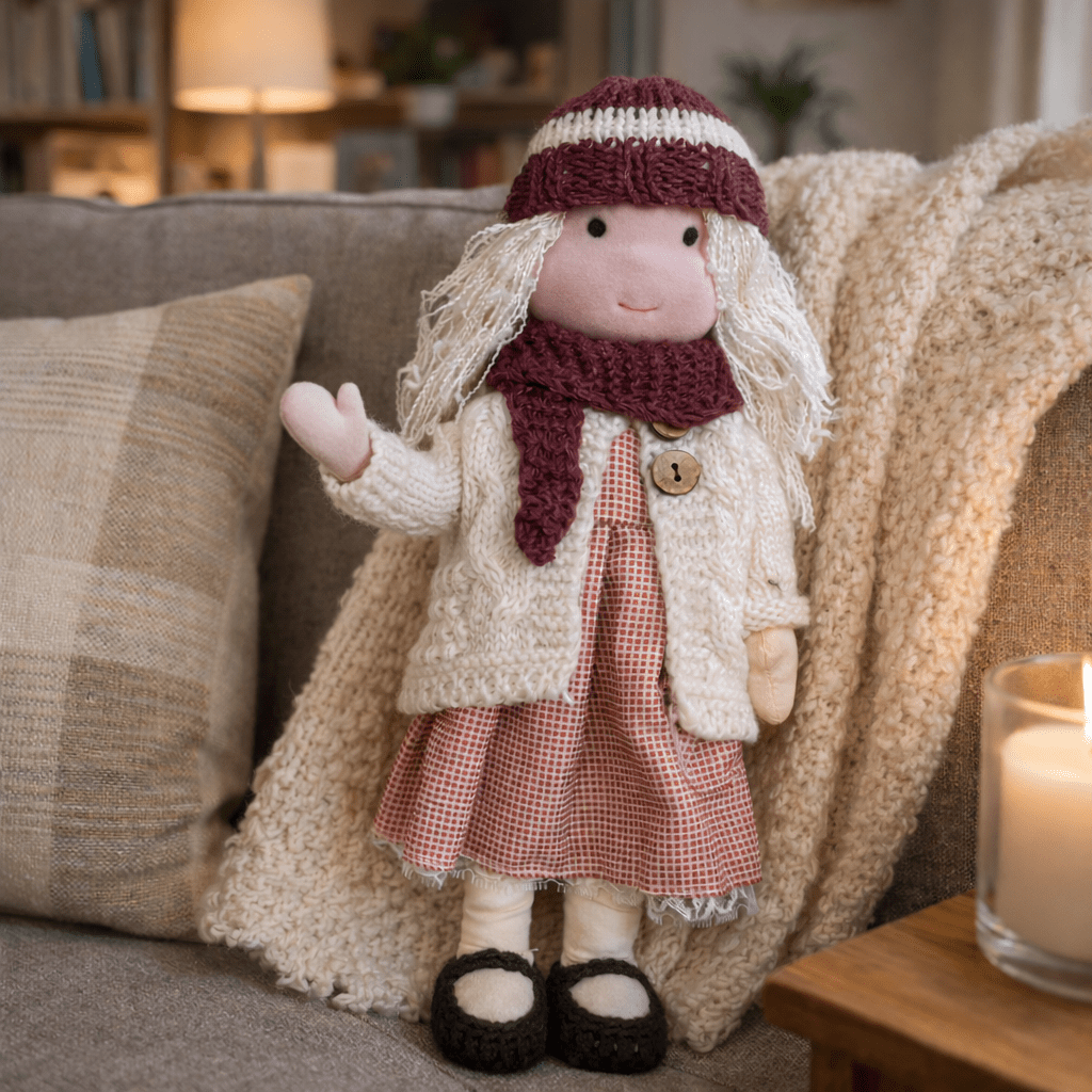 ELORA – Handmade Waldorf Doll Made of Cotton for Creative Play 31