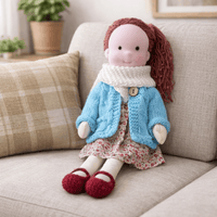 ELORA – Handmade Waldorf Doll Made of Cotton for Creative Play 32