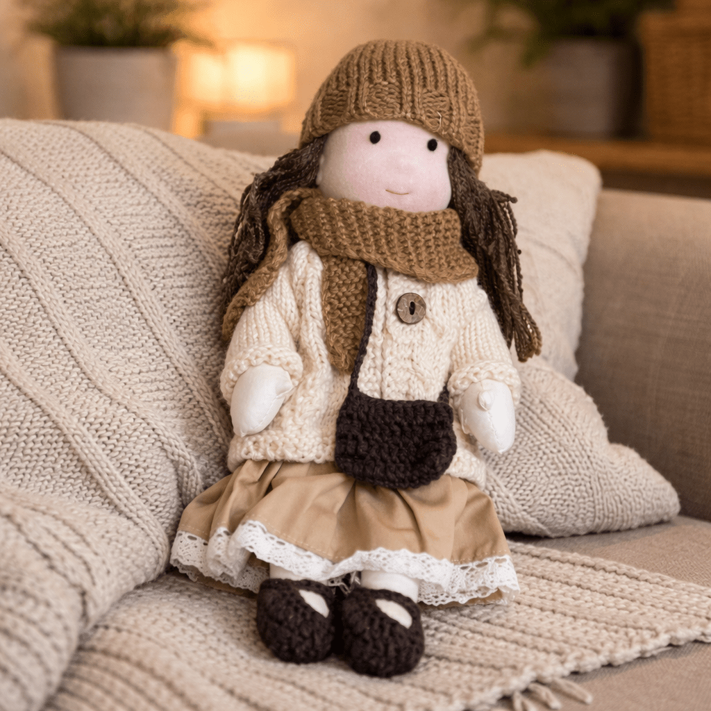 ELORA – Handmade Waldorf Doll Made of Cotton for Creative Play 38