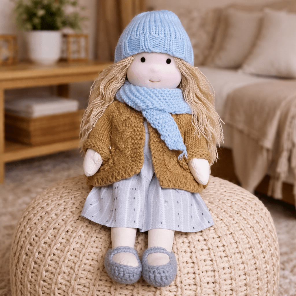 ELORA – Handmade Waldorf Doll Made of Cotton for Creative Play 5