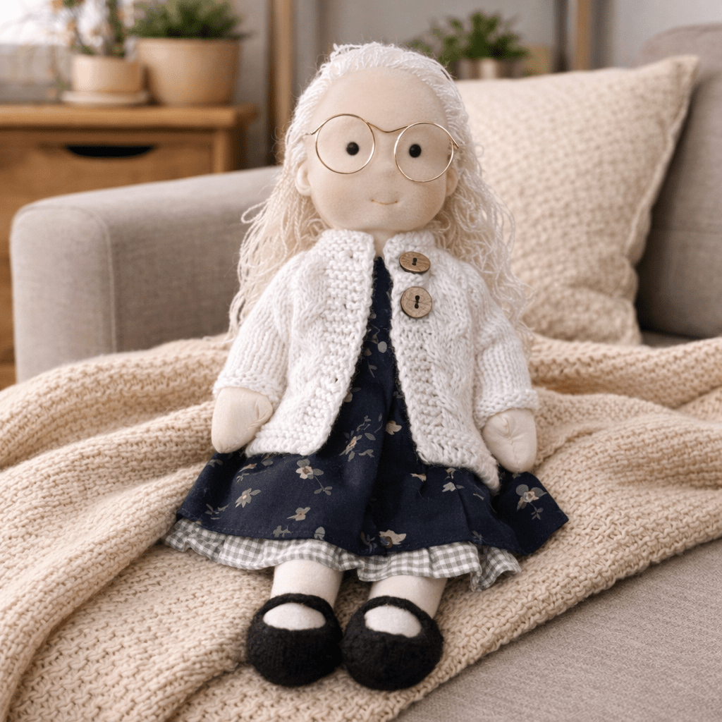 ELORA – Handmade Waldorf Doll Made of Cotton for Creative Play 7