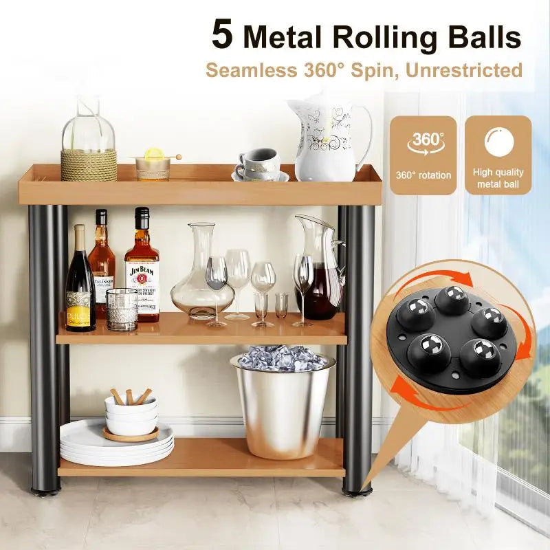 Eary - 4pcs Adjustable Movable Furniture Leg Pads with 5 Wheel Rollers 3